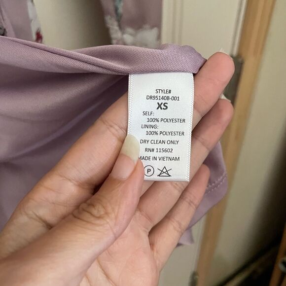 LUSH Mini Wrap Dress Purple Floral Cottagecore XS - Picture 7 of 11